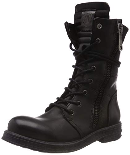 Replay Damen Mid Boot Stiefel aus Leder, Schwarz (Black 003), 38 im Sale