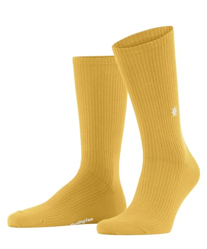 Burlington Herren Socken Boston M SO Baumwolle einfarbig 1 Paar, Gelb (Sun 1312), 40-46