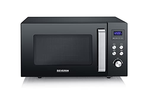 SEVERIN 2-in-1 Mikrowelle mit Glasboden und Grill, Mikrowellengerät zum Auftauen und Erhitzen, Mikrowelle mit großer Nutzfläche für eckiges Geschirr, Schwarz/Edelstahl, MW 7763 im Sale