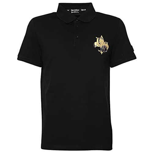 Roberto Geissini Herren Polo-Shirt Skull-Deluxe-Black im Sale