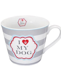 Thumbnail for Krasilnikoff - Happy Cup - Henkelbecher - Kaffeetasse - Tasse I Love My Dog Höhe 9 cm Ø 10 cm