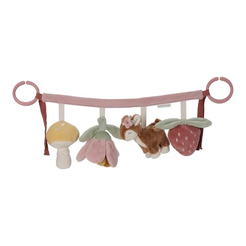 Little Dutch 9011 Stoff Kinderwagenkette Spielzeug für Babyschale - Fairy Garden rosa im Sale