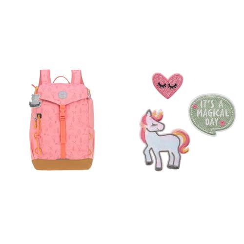 LÄSSIG Kinder Wanderrucksack Kinderrucksack & Textilsticker selbstklebend/Textile Woven Sticker Unicorn im Sale