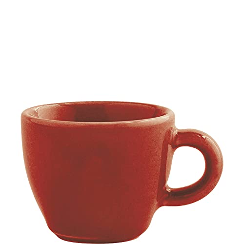 KAHLA 1T5123A93020W Homestyle Espressotasse 0,03 l siena red mediterranes Geschirr aus Porzellan mit Steingut- und Keramiklook kleine dickwandige Tasse für Espresso Mokkatasse rund rot im Sale