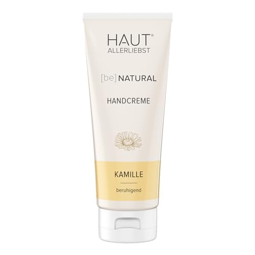 HAUTALLERLIEBST Handcreme Kamille I be NATURAL I Für raue, strapazierte und trockene Haut & Hände I Pflegecreme I 200ml