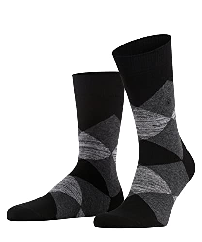 Burlington Herren Socken Black Clyde SO Baumwolle gemustert 1 Paar, Schwarz (Black 3000), 40-46 im Sale