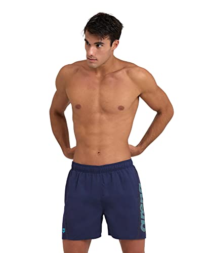 Arena Fundamentals Logo R Herren Strand- und Pool-Boxershorts, Herren Badeshorts aus weichem, recyceltem und schnell trocknendem Material, Strand-Boxershorts mit Netz-Innenslip im Sale