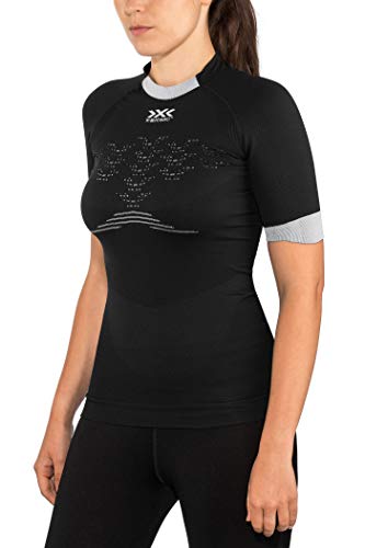 X-Bionic Damen The Trick 4.0 Run, Short Sleeve Shirt, opal black/arctic white, L im Sale