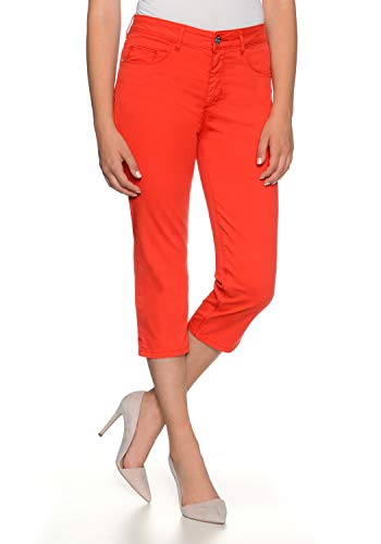 Stooker Tahiti Stretch Capri Twill Jeans Hose Slim Fit Damen Bermuda 7/8 Hose - Spicy Red (W42 L53, 3620 - Spicy Red) im Sale