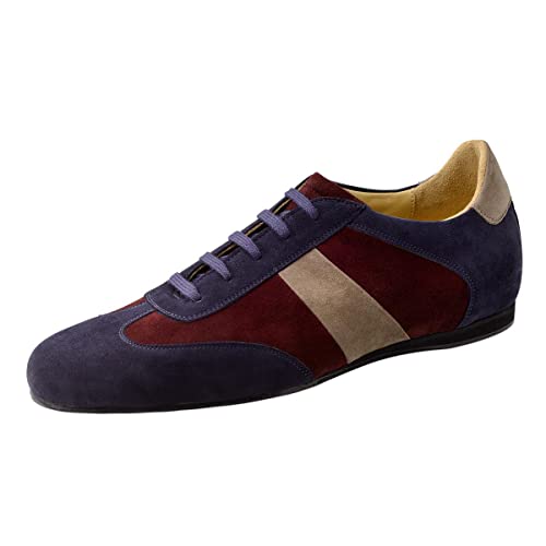 Werner Kern Herren Tanzsneaker/Tanzschuhe 28061 - Farbe: Blau/Beige/Rot - im Sale