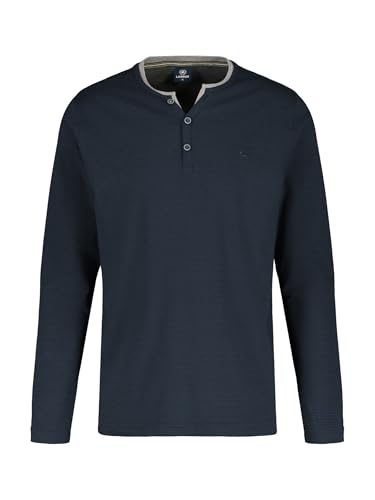 LERROS Herren Langarmshirt mit Serafinoausschnitt Classic Navy im Sale