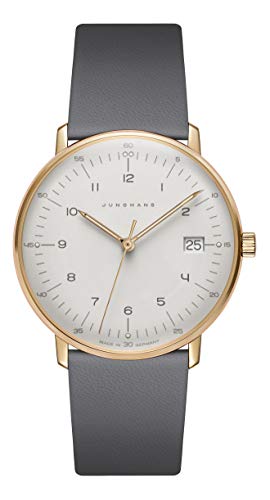 Junghans 047/7854.04 Damen-Uhr Max Bill Analog Quarz mit Leder-Band im Sale