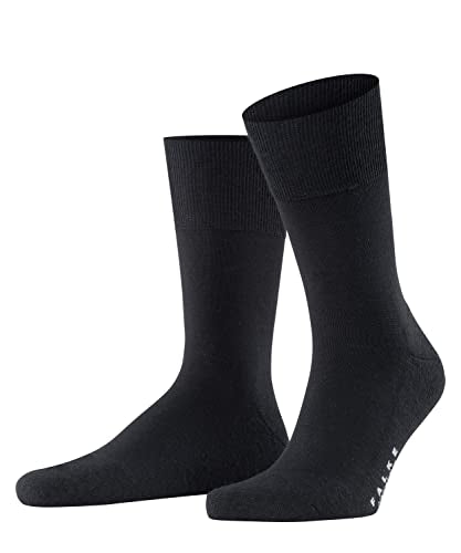 FALKE Herren Socken Airport Plus M SO Wolle Baumwolle einfarbig 1 Paar, Schwarz (Black 3000), 43-44 im Sale