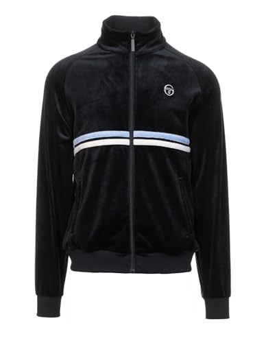 Sergio Tacchini Trainingsjacke Dallas 024 Velour Tracktop schwarz (blau) im Sale