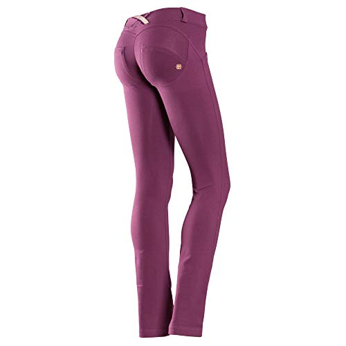 Freddy WR.UP Damenhose, formt, eng anliegend, gerade geschnitten, mit tiefer Taille, Damen, Shaping Effect, violett, im Sale