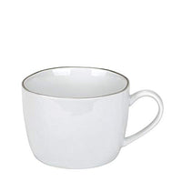 Thumbnail for Lambert Piana Kaffee-/TEETASSE WEIß Rand GRAU im Sale