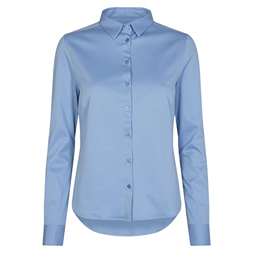 Mos Mosh Bluse Tina aus Baumwolle  Blau im Sale