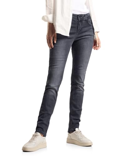 STREET ONE Damen A377772 Jeans Im Casual Fit, Steel Grey Net Wash, 28W / 30L EU im Sale