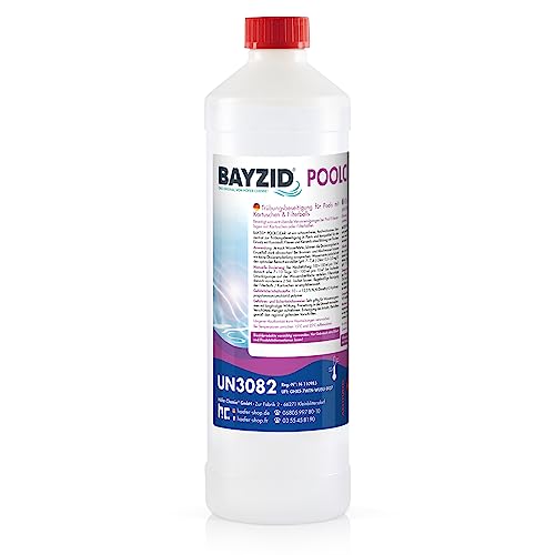 Höfer Chemie 3 x 1 L BAYZID® Poolclear - Trübungsbeseitigung für Pool Filter mit Kartuschen & Filterballs/Filterbälle