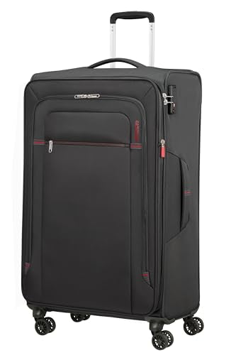 American Tourister Crosstrack - Spinner L, Erweiterbarer Koffer, 79 cm, 109,5/119 L, Grau/Rot (Grey/Red) im Sale