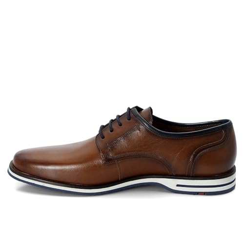 LLOYD Herren Schnürschuhe Detroit, Männer Businessschuhe,Freizeit,Schnuerschuhe,Schnuerer,straßenschuhe,Strassenschuhe,Shoes, Cognac, 44 im Sale