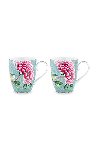 Pip Studio 2er Tassen-Set Blushing Birds | Blue - 350 ml im Sale