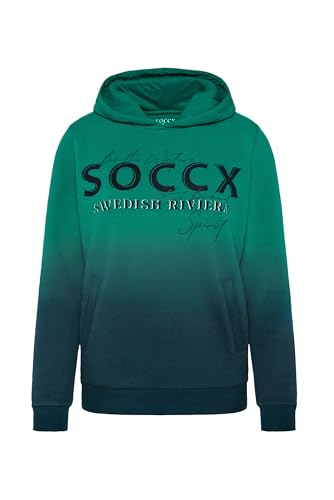 SOCCX Damen Dip Dye Hoodie mit Logo Print Bottle Green im Sale