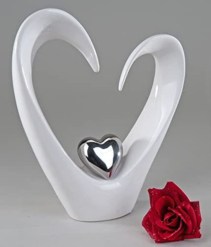 formano Moderne Tischdeko Herzform zum Stellen Aufsteller 33 cm Herz Heart Dekoration Liebe