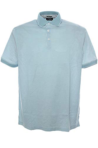 Kitaro Poloshirt Polo Shirt Hemd Herren Kurzarm Merzerisierte Baumwolle, Farbe:hellblau, Herrengrößen: im Sale