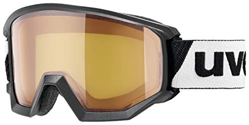 uvex athletic LGL - Skibrille für Damen und Herren - konstrastverstärkend - vergrößertes, beschlagfreies Sichtfeld - black/lasergold lite-blue - one size im Sale