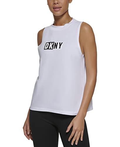 DKNY Women's Logo Tank Top Shirt, Black, X-Klein im Sale