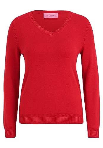 Betty Barclay Damen Basic-Strickpullover mit V-Ausschnitt Schwarz,44 im Sale