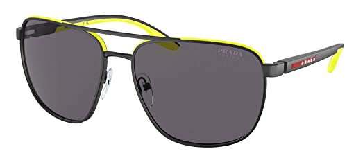 Prada Herren 17G01V Sonnenbrille, Matt Black/Dark Grey Tuning, Einheitsgröße (Herstellergröße: 65) im Sale