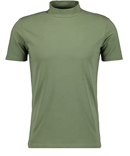 RAGMAN Herren Stehkragen-Shirt, Body fit , Oliv-339 im Sale