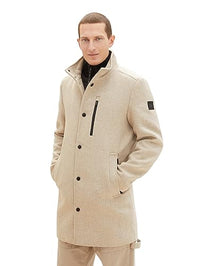 Thumbnail for TOM TAILOR Herren 1037349 2-in-1 Wollmantel mit integrierter Innenjacke, 29999-Black, im Sale