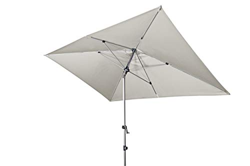 Doppler EXPERT Auto Tilt – Rechteckiger Sonnenschirm für Balkon oder Terrasse – Knickbar – ca. 300x200 cm – Hellgrau