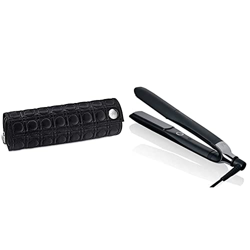 ghd Platinum+ Styler, professionelles Glätteisen mit vorausschauender Technologie, schwarz & Styler Hitzeschutz-Etui schwarz im Sale