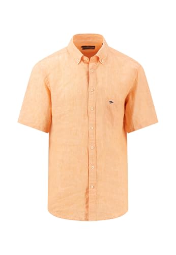 FYNCH-HATTON Leichtes Halbarm-Hemd mit Button-Down-Kragen Papaya/ im Sale