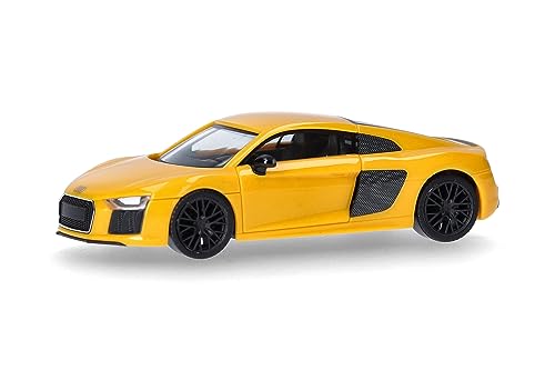 Herpa Modellauto Audi R8 V10 Plus, vegasgelb, Miniatur im Maßstab 1:87, Sammlerstück, Made in Germany, Modell aus Kunststoff im Sale