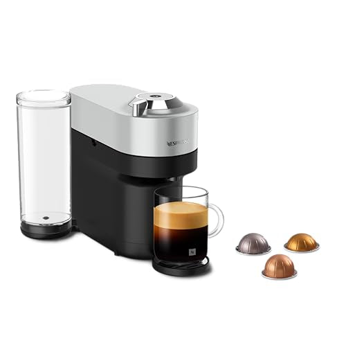 NESPRESSO VERTUO Pop+ Kaffeekapselmaschine Silber | Gourmetkaffee mit perfekter Crema in 4 Tassengrößen