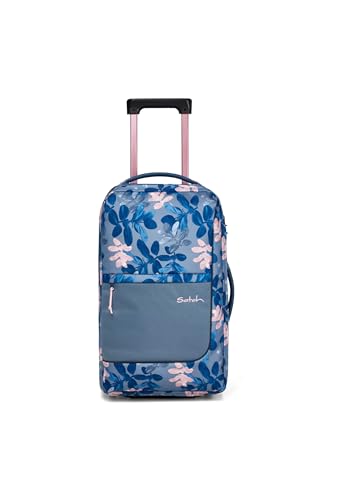 satch flow Trolley Koffer Handgepäck 35 l 54x32x23 cm oder Koffer groß 55 l 65x37x29 cm, inkl. Wäschebeutel, Reisegepäck Pure Ice Blue - Hellblau im Sale