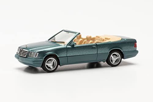 Herpa Modellauto Mercedes-Benz 320 CE Cabrio mit Brabus-Monoblock IV Felgen, originalgetreu im Maßstab 1:87, Auto Modell für Diorama, Modellbau Sammlerstück, Deko Automodelle aus Kunststoff im Sale