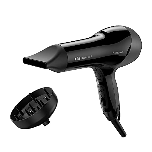 Braun Satin Hair 7 SensoDryer Haartrockner, professioneller Föhn mit Thermosensor, IonTec und Diffusor, HD785, schwarz im Sale