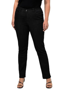 Thumbnail for Ulla Popken Damen Slim-jeans Jeans, Schwarz, 48 EU im Sale