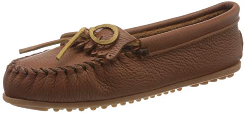 Minnetonka Women's Deerskin Soft-T Moccasin,Carmel Deerskin,8.5 U im Sale