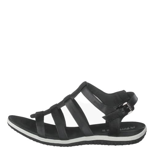 Geox Damen Vega Sandalen, Schwarz, 38 EU