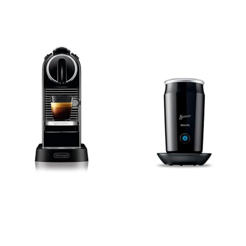 Nespresso De'Longhi EN167.B Citiz Kaffeekapselmaschine & Philips SENSEO Milk Twister – Milchaufschäumer