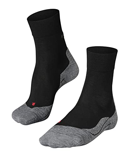 FALKE Herren Laufsocken RU4 Endurance Wool SO Wolle Antiblasen 1 Paar, Schwarz (Black-Mix 3010), 42-43 im Sale