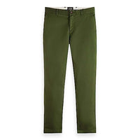 Thumbnail for Scotch & Soda Herren Essentials Stuart-Slim-Fit Organic Cotton Stretch Chino Hose, Field Green, 38/34 im Sale