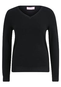 Thumbnail for Betty Barclay Damen Basic-Strickpullover mit V-Ausschnitt Schwarz,44 im Sale